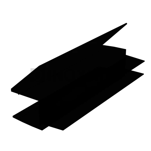 Профиль (206-8 BLC) нижний, L=2200, стекло 8.0 мм, ПВХ Черный мат