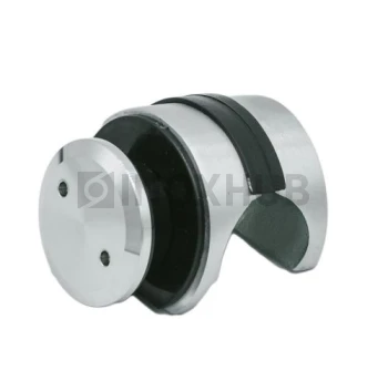 Крепление (831а SSS) трека Ø25 мм к cтеклу без зенковки, нерж. сталь матовая