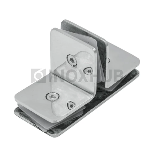 Коннектор (737 PSS) 3 стекла (без фаски), нерж. сталь полированная