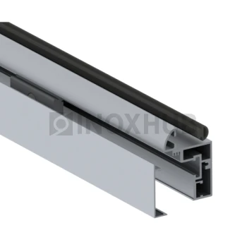 Комплект (804AL-L) дверной коробки в цельностеклянный проем, левый, 2086×2086×890 мм, Анодированный алюминий