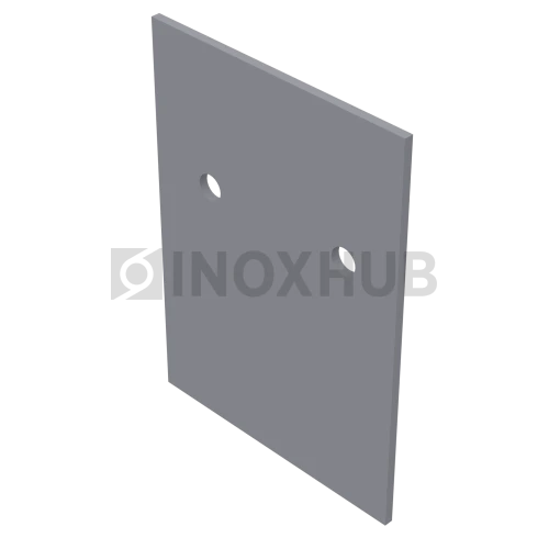 Торцевая заглушка на профиль 44Т, под стекло 8 мм, не анодированный алюминий