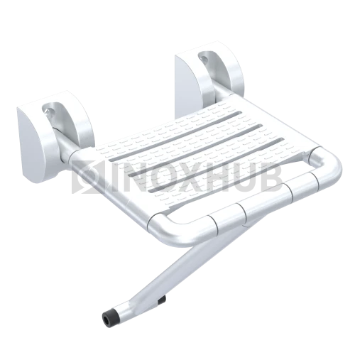 Откидное сиденье со стойкой, 320×380 мм, антибактериальный нейлон, нагрузка более 200 кг