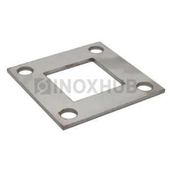 Фланец под сварку, 40.0×40.0 мм / 80.0×80.0 мм, AISI 304, 2B