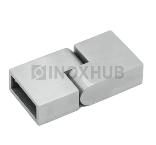 Соединитель штанги (344 SSS) поворотный, штанга 30×10 мм, нерж. сталь матовая