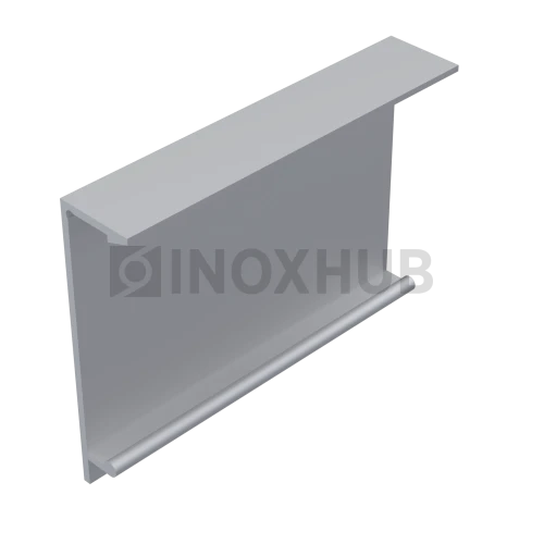 Крышка (40К AL) на профиль 40 зажимной, кратно 3 м, Анодированный алюминий