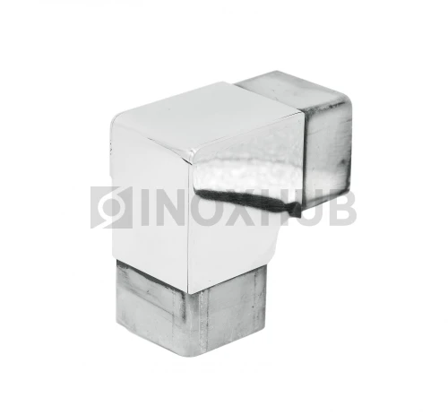 Отвод для поручня с пазом, 40.0×40.0 мм, AISI 304, GRIT 600