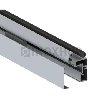 Комплект (804AL-R) дверной коробки в цельностеклянный проем, правый, 2086×2086×890 мм, Анодированный алюминий