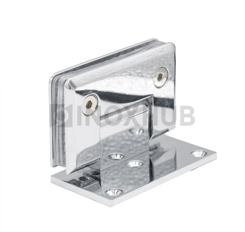 Петля (305 PBrass) стена-стекло, одностороннее крепление, (с фаской), латунь, полированный хром