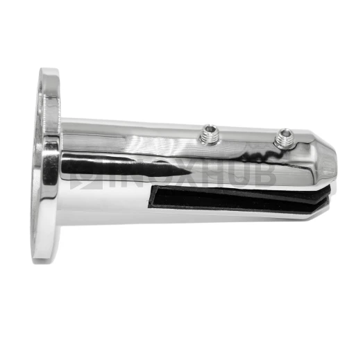 Напольный стеклодержатель литой круглый Ø50×160 мм, AISI 316, GRIT 600