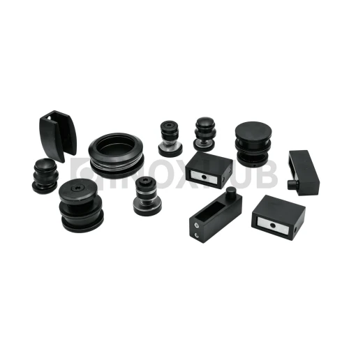 Комплект душевой (400 BLC) раздвижной системы, нерж. сталь Черный мат