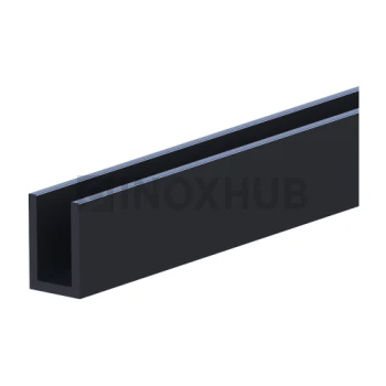 Профиль п-обр. (756-8-3000 GM), 19×13 мм L=3000, стекло 8.0 мм, алюминий, антрацит