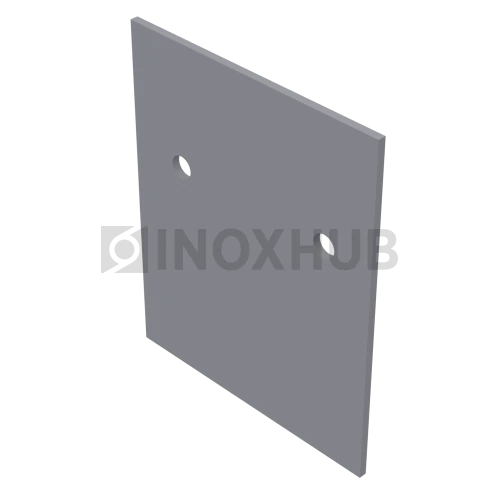 Торцевая заглушка на профиль 44Т, под стекло 12 мм, не анодированный алюминий