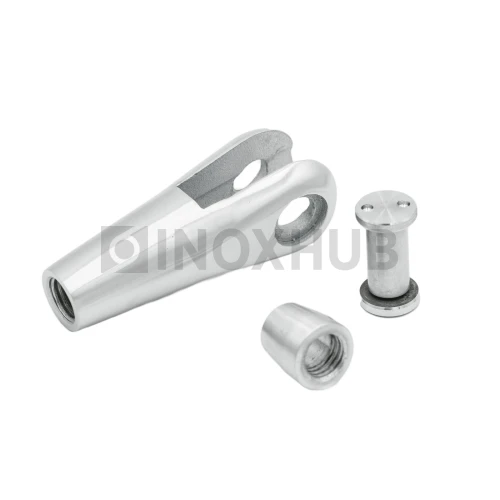 Наконечник для крепления тяги левый, M14 шаг Р=2, AISI 316, GRIT 320 