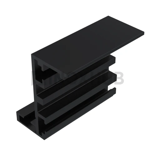 Комплект (802 BLC) Z-обр. дверной коробки, 2300+2300+1300 мм, алюминий, RAL 9005 Черный мат