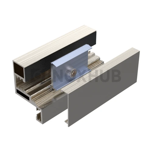 Комплект (804 AL) дверной коробки в цельностеклянный проем (5700мм), Анодированный алюминий
