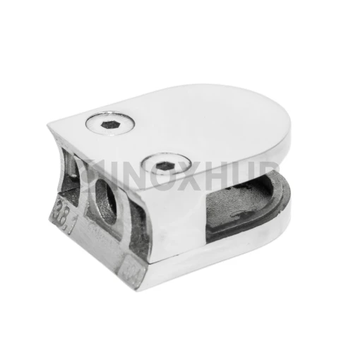 Стеклодержатель литой полукруглый Ø38.1 мм, стекло 8.0 мм, AISI 304, GRIT 600