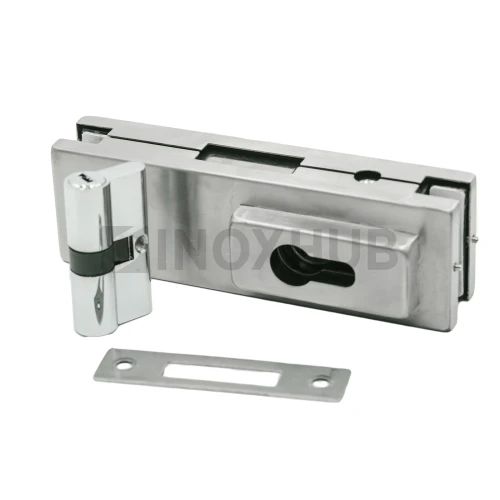 Замок (150С SSS) центральный с прямоугольным ригелем, нерж. сталь матовая