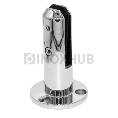 Напольный стеклодержатель литой круглый Ø50×160 мм, AISI 304, GRIT 600