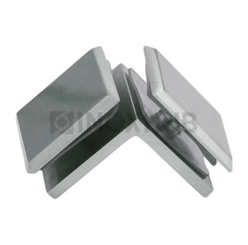 Коннектор (725 SC) стекло-стекло 90°, матовый хром