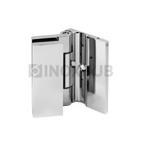 Петля (516 PC) стена-стекло, без реза уплотнителя, с декоративными крышками, полированный хром