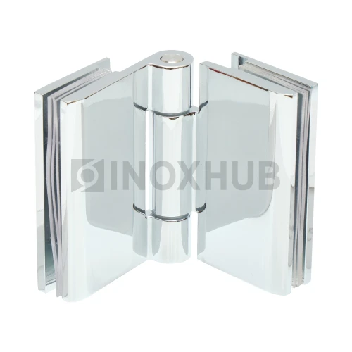 Петля (517 PC) стекло-стекло, открывание наружу, полированный хром