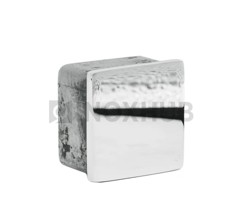 Заглушка для поручня с пазом, 40.0×40.0 мм, AISI 304, GRIT 600