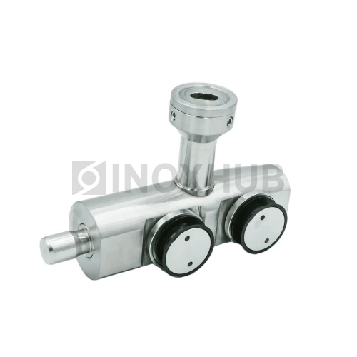 Фитинг (730 SSS) с осью стена-фрамуга под зенковку, нерж. сталь матовая