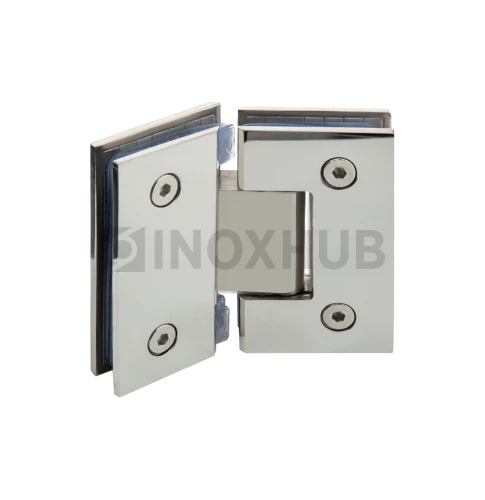 Петля (302 PSS) стекло-стекло 135° (без фаски), нерж. сталь полированная