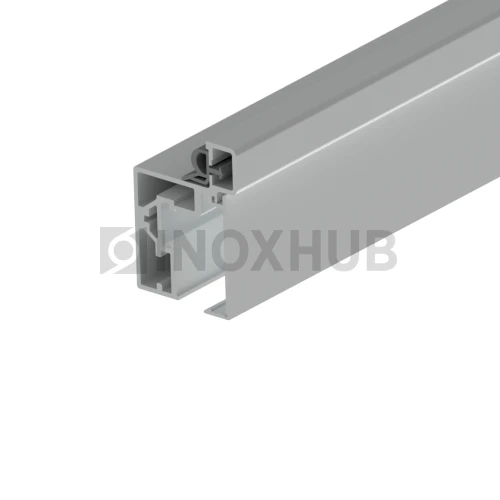 Профиль (804-6 AL) дверной коробки в цельностеклянный проем 6000 мм, Анодированный алюминий