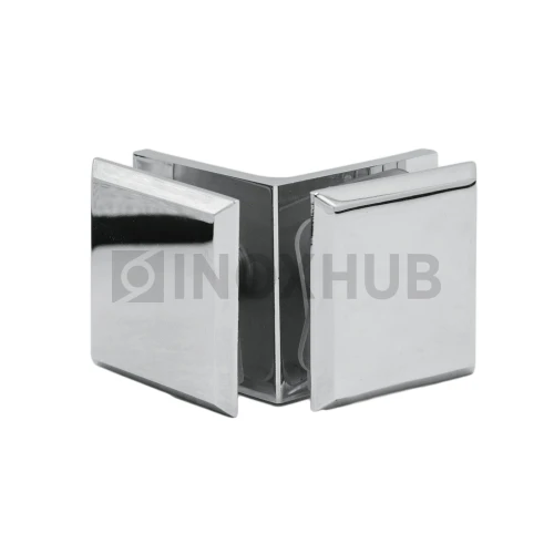 Коннектор (725 PC) стекло-стекло 90°, полированный хром