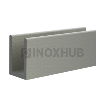 Профиль п-обр. (756-8-2200 al), 19×13 мм L=2200, стекло 8.0 мм, шлифованный алюминий