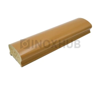 Пластиковый поручень, фигурный, цвет Орех, 38.0×64.0×4000 мм