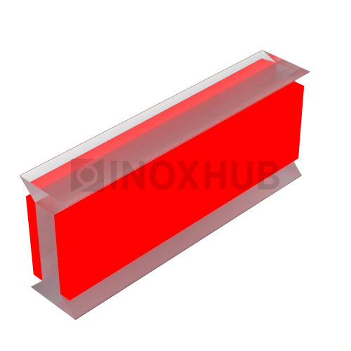 Профиль (220-10) межстекольный самоклеящийся, L=3000, стекло 10.0 мм, ПВХ прозрачный