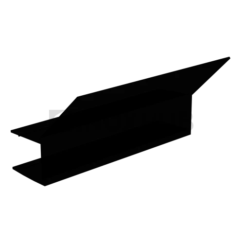 Профиль (203-8 BLC), L=2200, стекло 8.0 мм, ПВХ Черный мат