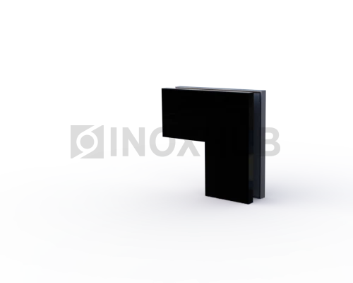 Фитинг угловой (160 BLC) большой, стекло 10-12 мм, Черный мат