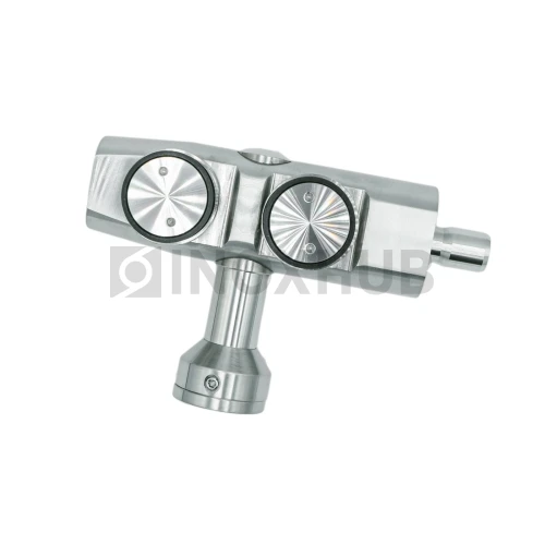 Фитинг (730 SSS) с осью стена-фрамуга под зенковку, нерж. сталь матовая