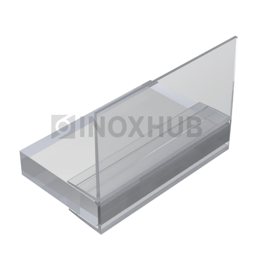 Профиль (215-8 CL) ус 25 мм, L=2200, стекло 8.0 мм, ПВХ прозрачный БЕЛЫЙ