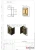 Петля (305 Gold) стена-стекло одностороннее крепление, под Золото