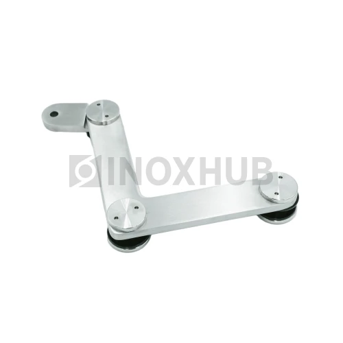 Фитинг угловой (760a SSS) со стопором без зенковки, нерж. сталь матовая