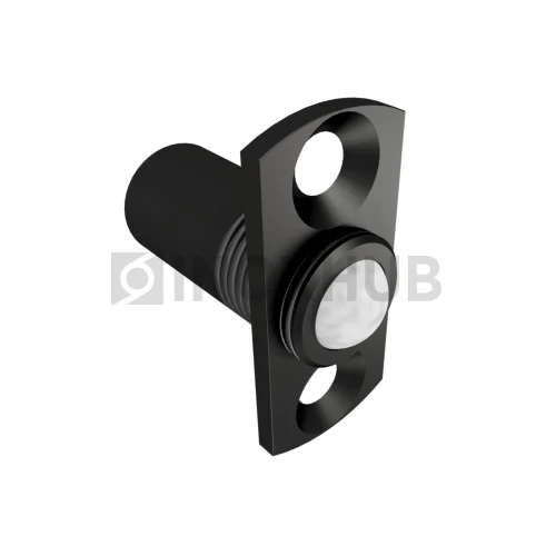 Фиксатор для двери (420 BLC) шариковый, алюминий, Черный мат