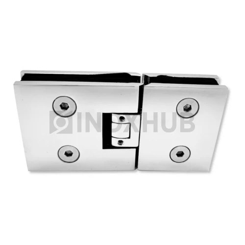 Петля (203 PBrass) стекло-стекло 180°, без крышек, латунь, полированный хром