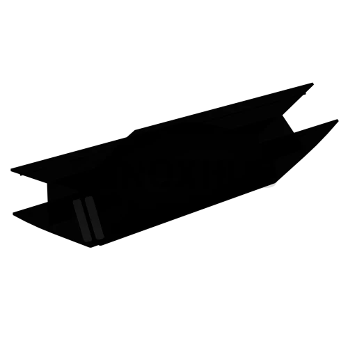 Профиль (208-8 BLC) магнит 135º, L=2200 (1компл/2 шт), стекло 8.0 мм, ПВХ Черный мат