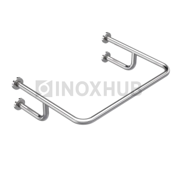 Поручень для раковины настенный, 750×550 мм, Ø32 мм, AISI 304, GRIT 600