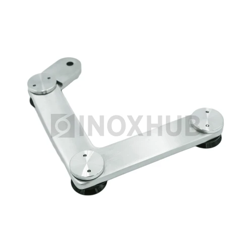 Фитинг угловой (760 SSS) со стопором под зенковку, нерж. сталь матовая