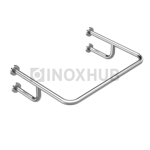 Поручень для раковины настенный, 750×550 мм, Ø32 мм, AISI 304, GRIT 600