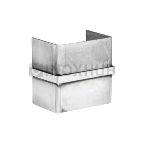 Соединительная муфта для поручня с пазом, 60.0×40.0 мм, AISI 304, GRIT 600