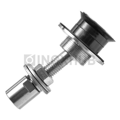 Шарнирный рутель под зенковку, М14 шаг Р=2, стекло 16.0-24.0 мм, AISI 304, GRIT 320