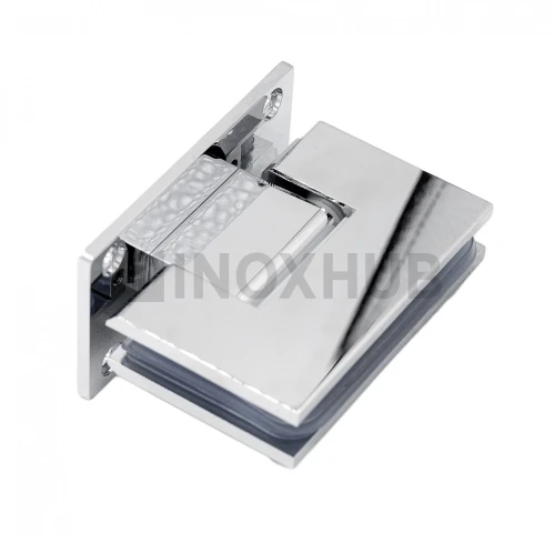 Петля (301 PBrass) стена-стекло (без фаски) центральное крепление, латунь, полированный хром