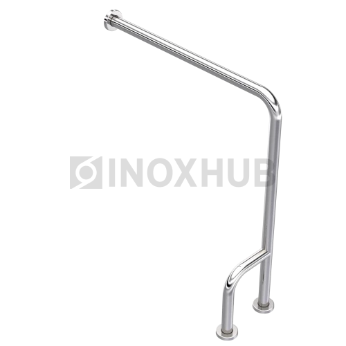 Поручень одноопорный в пол левый, Ø38 мм, AISI 201, GRIT 600