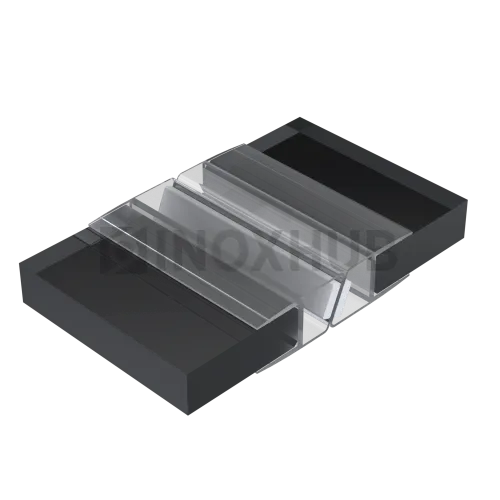Профиль (208-10 CL) магнит белый 135º, L=2200 (1компл/2 шт), стекло 10.0 мм, ПВХ прозрачный БЕЛЫЙ